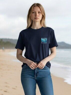 Vintage Goosis Australia Great Barrier Reef Dive Graphic Tee Large Blue